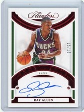 2020-21 Panini Flawless Basketball Excellence Ruby Auto #EXS-RAY Ray Allen 15/15