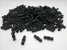 233 Black LEGO Short Friction Ridge Pins & 2 Axle Notched Pegs (2780, 32062)
