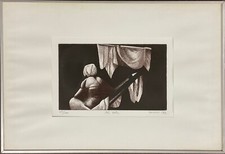 Dino Boschi  INCISIONE ACQUAFORTE " AL SOLE" OPERA DEL 1973  CON CORNICE