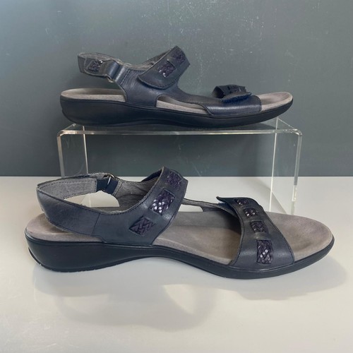 TROTTERS - Comfort Kip Sandal - Blue Leather - Size 6.5N /39.5 - Picture 3 of 22