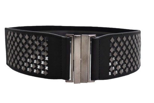 BCBG MAXAZRIA Snakeskin Wide Statement Belt Stretch Waist  display picture 3