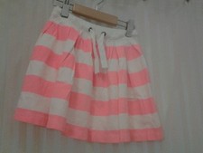 NWT NEW JCREW CREWCUTS ORANGE NEON STRIPED SKIRT GIRLS SIZE 3