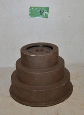3 step pulley cast iron leather belt hit & miss engine collectible part tool P1