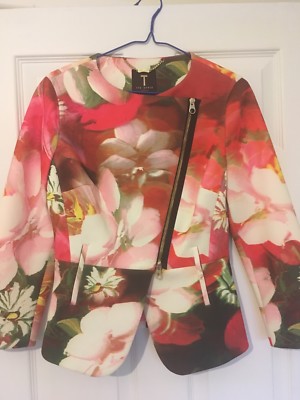 ted baker peplum leather jacket