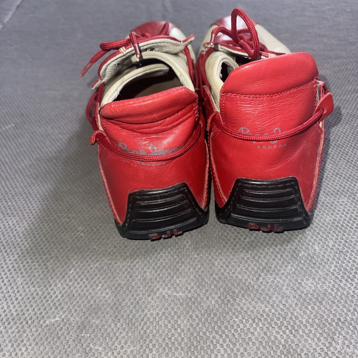Pepe Jeans London Sneakers SH-70009 Red Leather Mid Top Mens Size