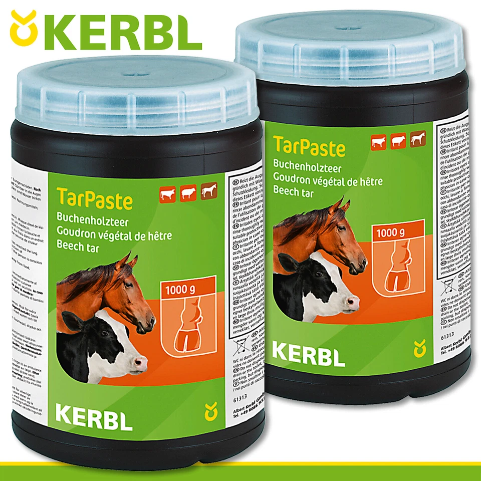 Kerbl 2x 1000g Buchenholzteer TarPaste Klauenpflege Wildverbiss Hufteer