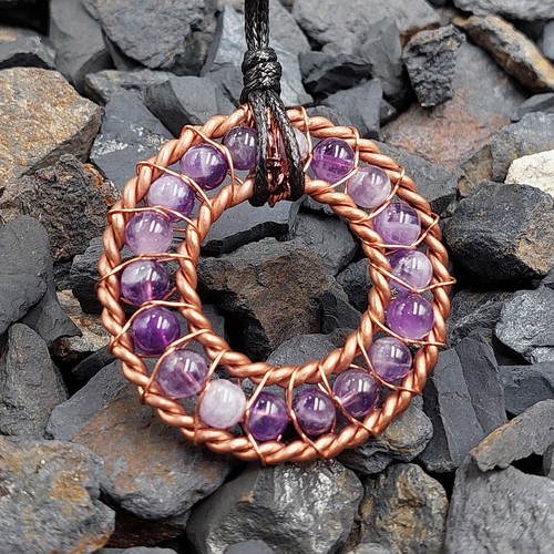 Tensor ring; 177 (1/4)MHz; 188 (1/8)MHz; Amethyst beads - 第 1/10 張圖片