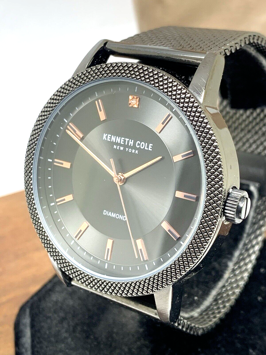 Kenneth Cole Men's Watch GG70017 Quartz Gray Dial Gunmetal