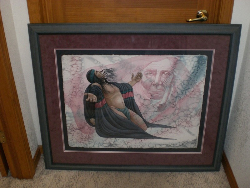 Arthur Armstrong ORIGINIAL Painting Indigenous People Watercolor