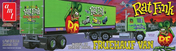 Fruehauf Van Trailer Rat Fink AnhäNger 1:25 Amt Model Kit Bausatz AMT1292-image