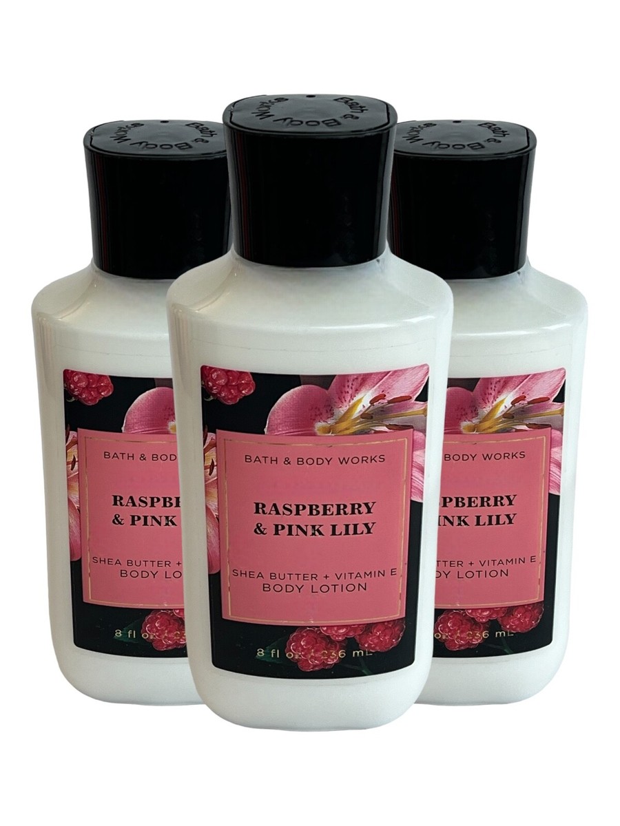 Bath Body Work Raspberry Pink Lily Shea Butter Vitamin E
