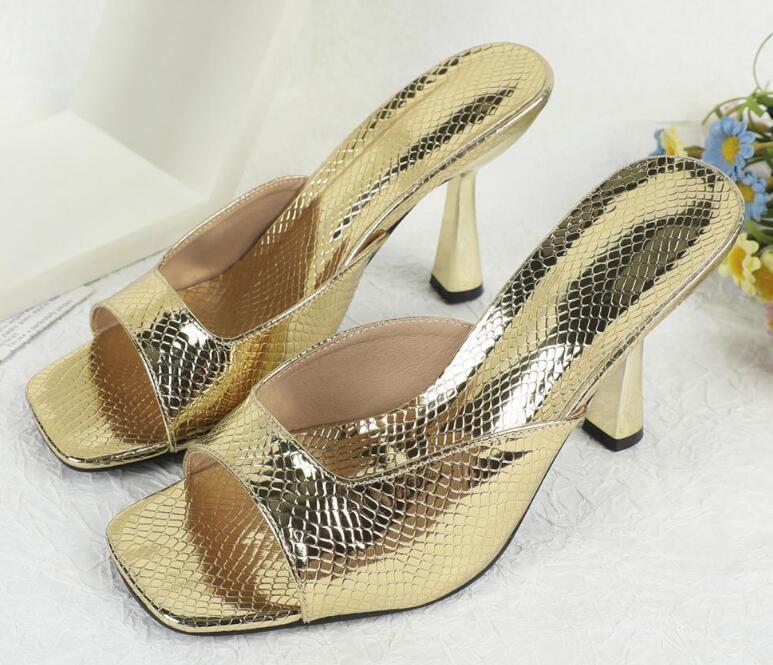 PANTOFOLA D’ORO Sandali donna moda estate punta aperta punta testurizzata sexy festa tacchi alti