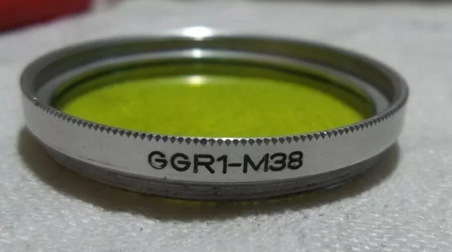 a Green-Yellow Meopta GGR1 light FILTER 38mm M38 mount cap of Openar Largor 2166