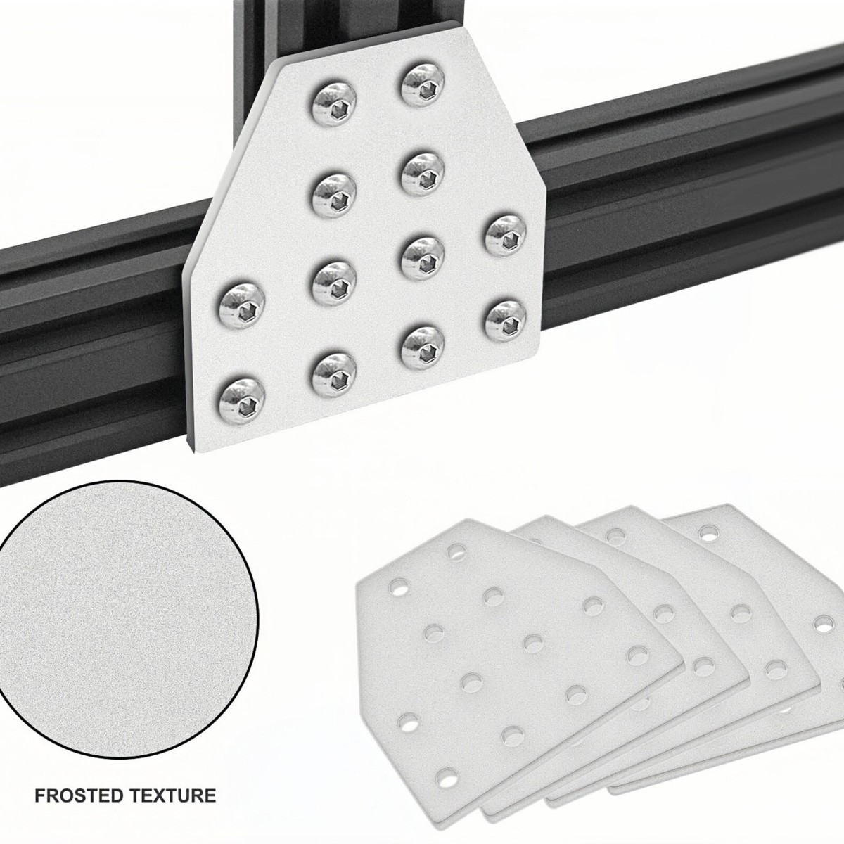 6pcs 12-Hole T Shape Joint Plate Connector for 2040 Aluminum