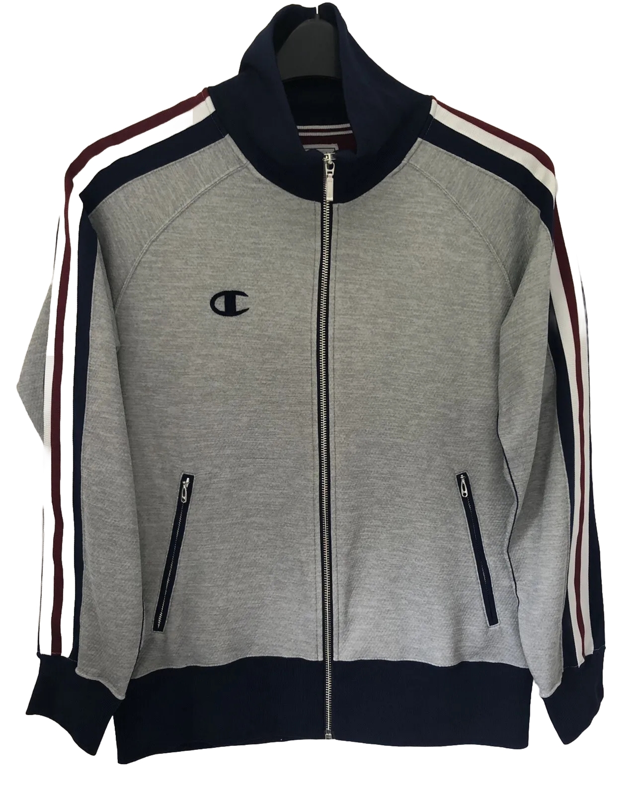 Champion Grey Track Jacket Zip-Up Cardigan Style Top