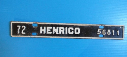 1972 Henrico VA license plate 56811 | eBay