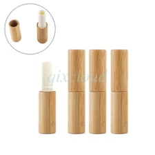 4g Empty Natural Bamboo Cosmetic Lipstick Lip Balm Handmade Lip Tube Containers