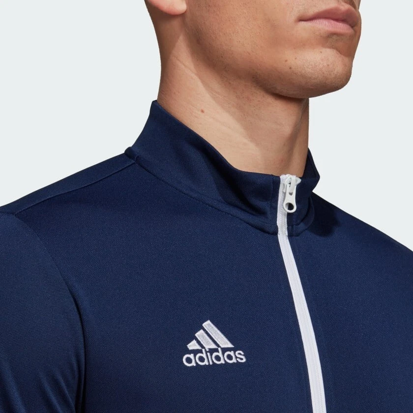 adidas Track Jacket Mens Entrada 22 Football Navy Blue Tracksuit Top - Image 3 of 4