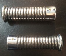 Sundance handle bar grips chrome for classic Lambrettas & Vespas (L25mm / R25mm)
