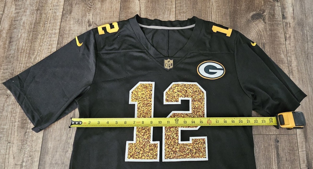 Aaron Rogers Jersey Nike Green Bay Packers Men's M Black