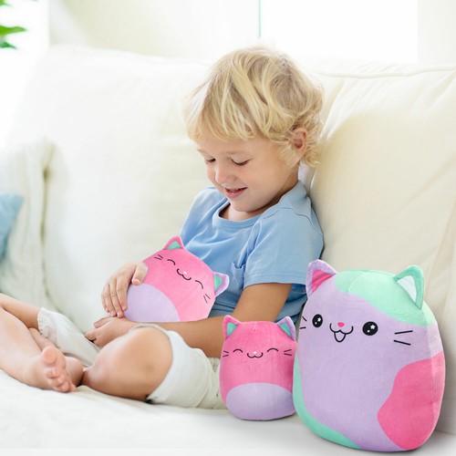 3x Cat Plush Pillow Squishy Stuffed Animals Toy Hugging Soft Cushion Home Decor - Picture 4 of 7