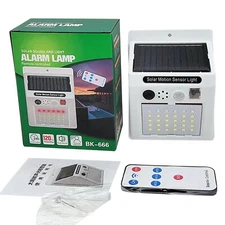 Wireless Solar Alarm LED Light Solar Strobe Light Outdoor Motion Sensor Detector