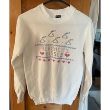 Vintage Hershey’s Kisses Sweater - S - White - Screen Stars Best - Made In USA