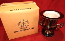Vintage Newport Gorham Silverplate Wine Cooler P750 w/Original Box 1976 Read
