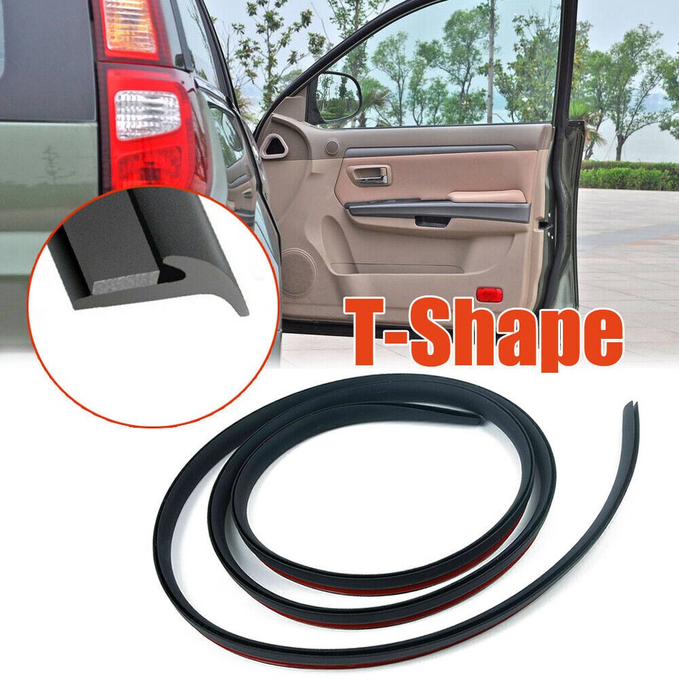 196in TShape Rubber Car Door Seal Strip Hood Trunk Edge Weatherstrip