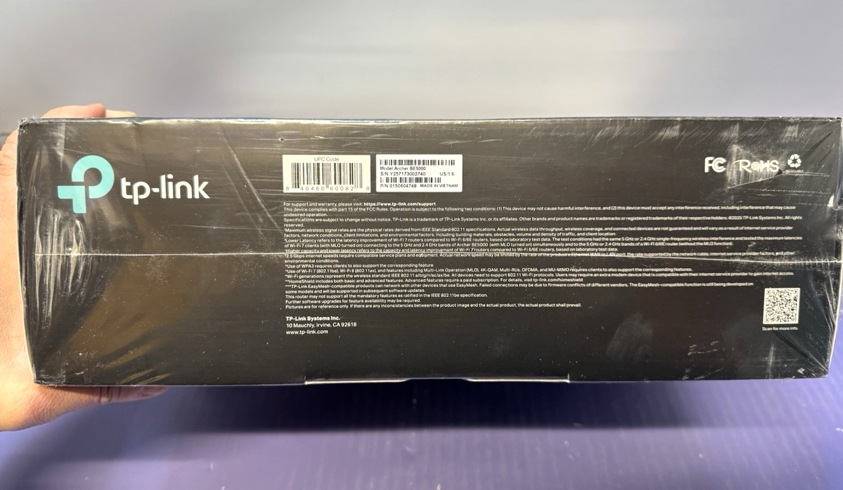 Brand NEW TP-Link Archer BE5000 Dual-Band Wi-Fi 7 Router Black | eBay
