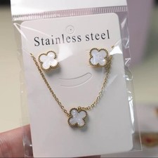 Gold Stainless Steel Jewelry Set for Women.