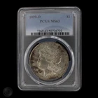 1899-O Morgan Silver Dollar PCGS MS63 Toned -E174