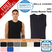 🔥 BELLA + CANVAS Jersey Muscle Tank Shirt Ring-spun Cotton Up To 2XL 3483