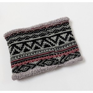 ZARA Knit Fleece Jacquard Neck Warmer Scarf Size M