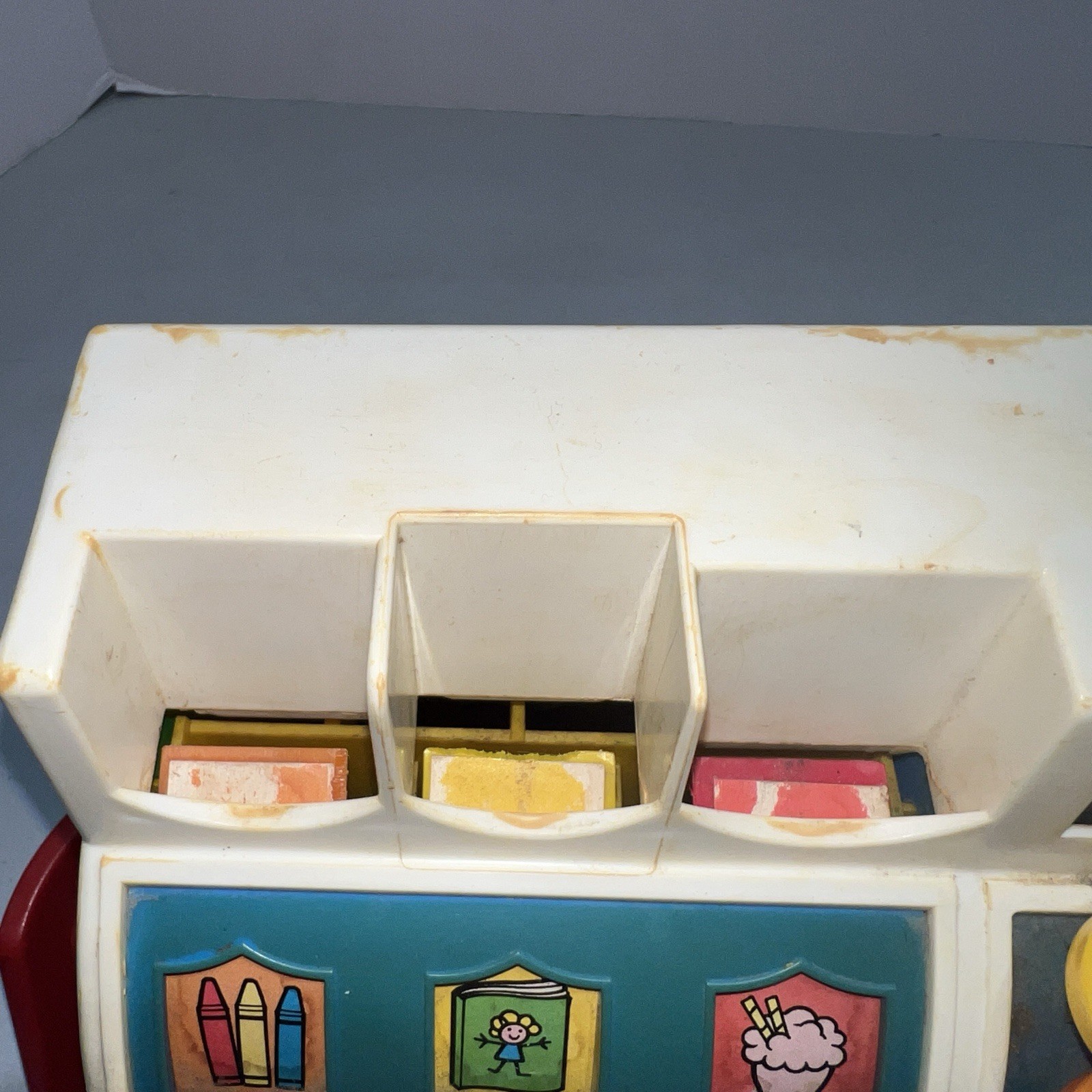 как выглядит Fisher Price Vintage Cash Register 90 s With Three Coins фото