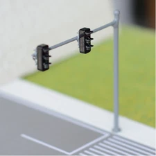 4 x HO scale traffic light signal crossing walk model railroad LED pedestrian V2