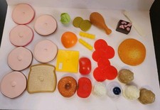 Mixed Lot Play Food Plastic Pretend Toys Loose Interlocking