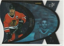 1997 - 1998 Upper Deck SPx Steel Chris Chelios Die Cut #9 Hockey Card