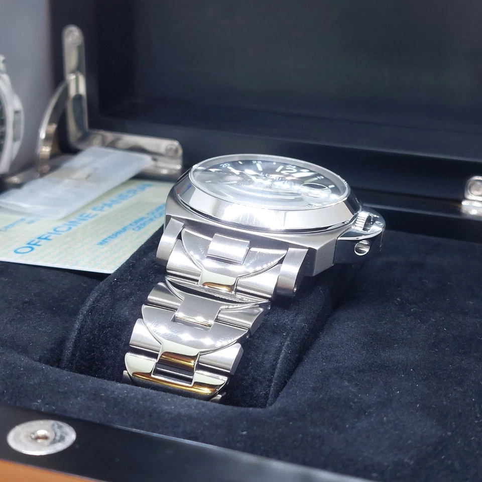 Panerai 44 mm esfera negra automático titanio y acero luminor GMT PAM161 PAM00161 (F) Foto 3 de 4