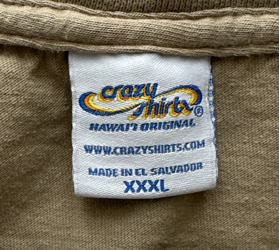 Crazy Shirts Mens 3XL Beige Front Street La Haina Kona Coffee Dyed Short Sleeve - Image 2 of 4