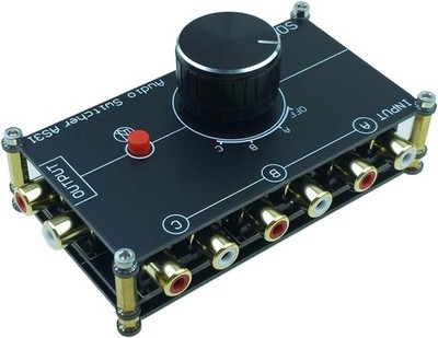 3 in 1 Out RCA Stereo Audio Source switcher Switch Signal selector Splitter scha