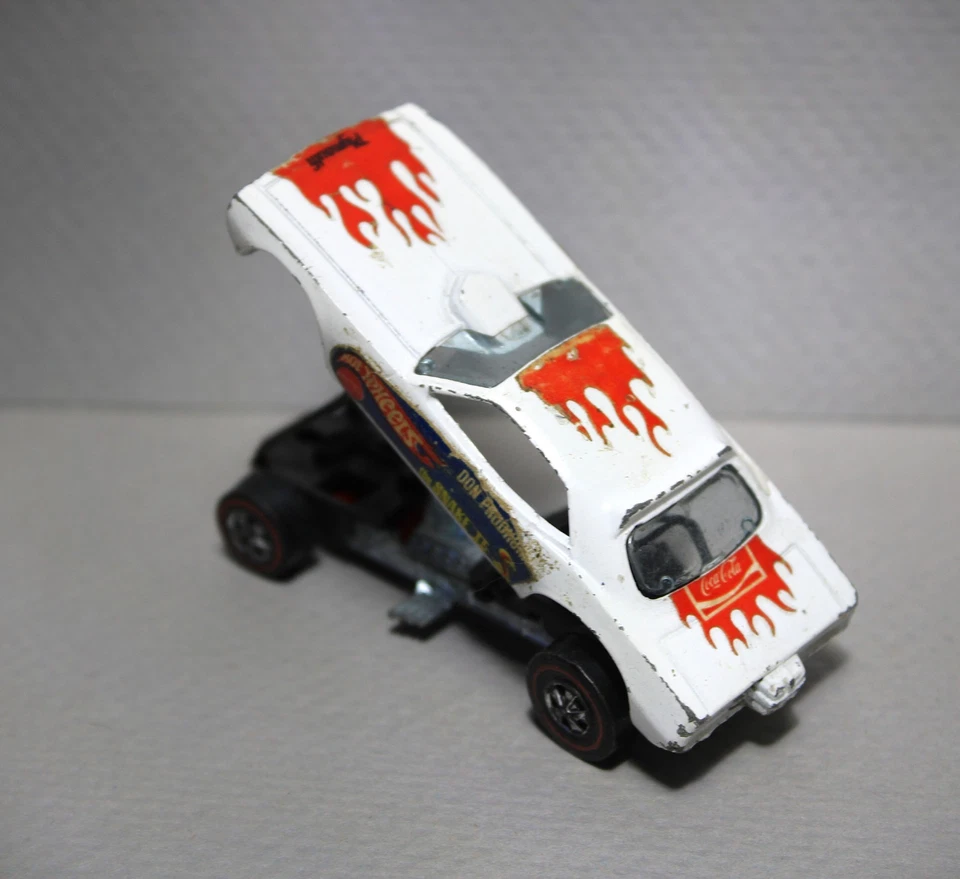 Muscle Machines Hot Wheels Don Prudhomme White w/ Flames SNAKE II - Image 2 of 4