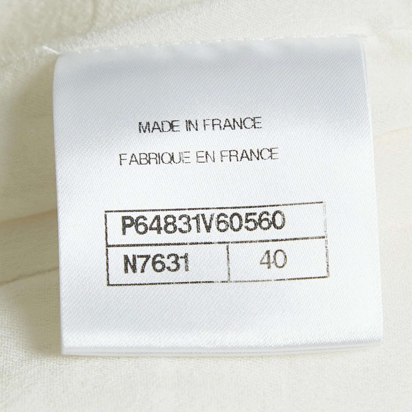 Giacca Chanel bianca in tweed con zip M