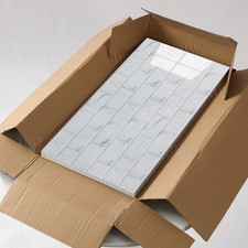 10 Packs Self-Adhesive Marble PVC Cladding Wall Panels for Kitchen Bathroom UK