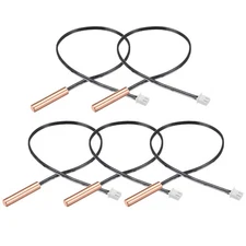 5 Pcs 10K NTC Thermistor Probe 15.7 Inch Copper Temp Sensor for Air Conditioner