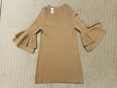 claudette ruffled sweater dress