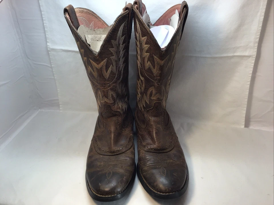 Bota vaquera occidental de cuero marrón para mujer Ariat 7.5B 1000160s Foto 3 de 4