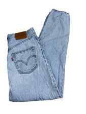 Levis Premium High Loose Taper Medium Wash Blue Denim Jeans Size 24 Big E
