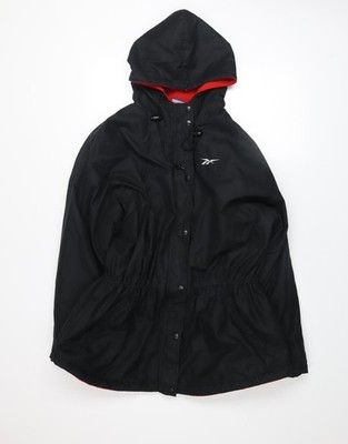Reebok Damen Sportjacke schwarz mit Kapuze XL Vintage