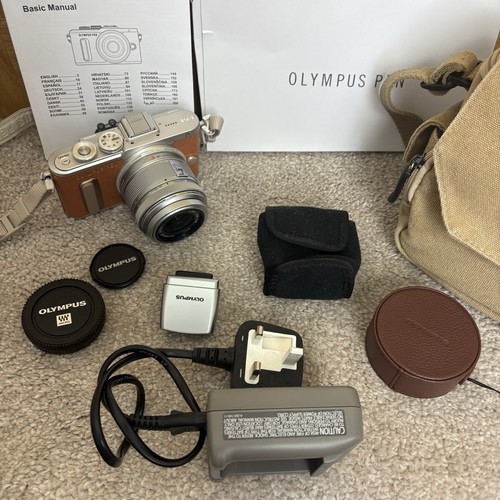 Olympus PEN E-PL8 Brown 16.1 MP Digital Camera with 14-42mm 1:3.5-5.6EZ Lens - Picture 2 of 11